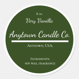 Etiquetas verdes e brancas clássicas do frasco da