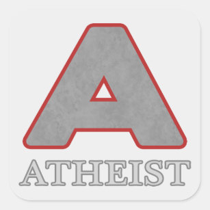 Etiquetas vermelhas & cinzentas do ateu "A"