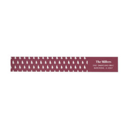 Etiquetas Vermelho Borgonha Moderno Madeira de Pinho Natal F