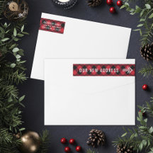 Vermelho Buffalo Xadrez Nosso Novo Endereço Natal