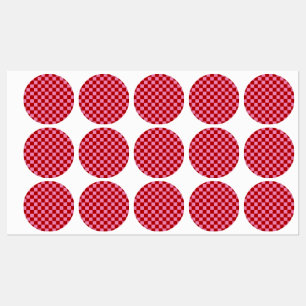 Etiquetas Vermelho e Rosa Quente Verificados