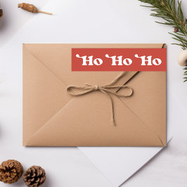 Etiquetas Vermelho Ho Ho Ho Minimalista Moderno Mínimo
