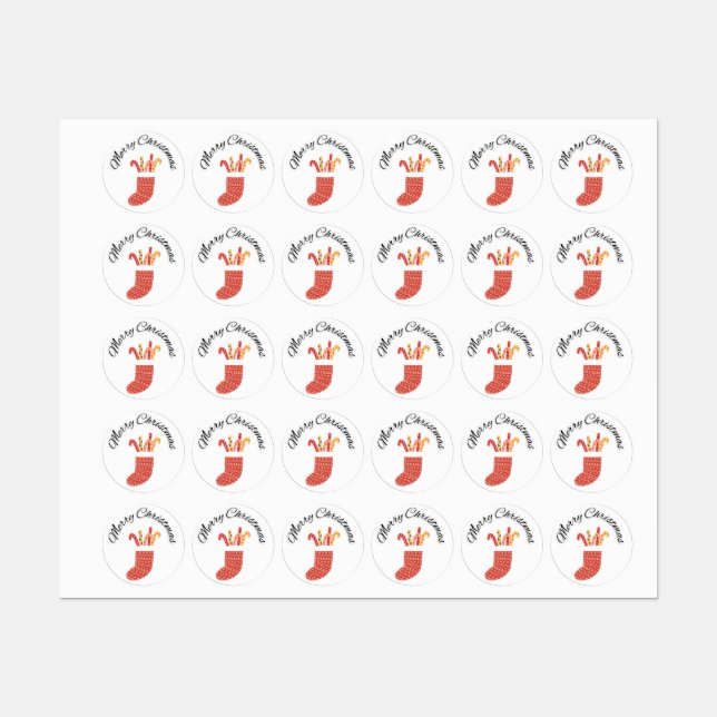 Etiquetas Vinhetas de Natal para presente (Folha)