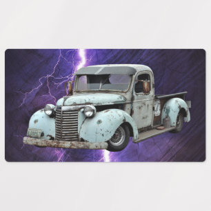 Etiquetas Vintage Blue Truck