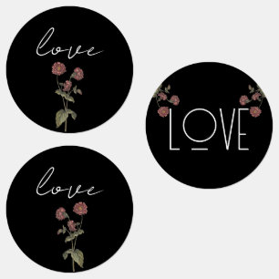 Etiquetas Vintage Flores Selvagens Chá de panela Preto