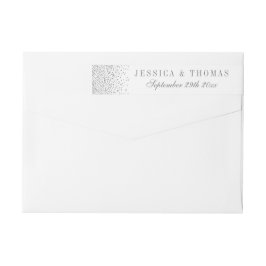 Etiquetas Vintage Glam Silver Confetti Casamento