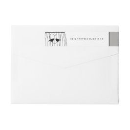 Etiquetas Vintage Heart Birdcage Wedding