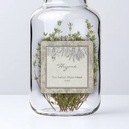 Etiquetas Vintage Rustic Herb Custom Family Mason Jar