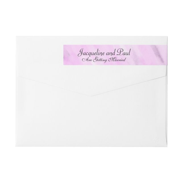 Etiquetas Violet Branco Aquarela Casamento (Verso)