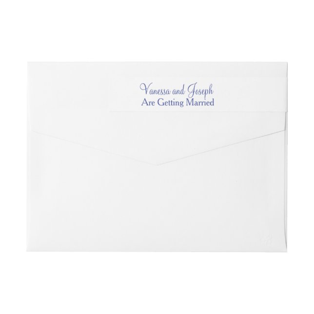 Etiquetas Wedding Periwinkle White (Verso)