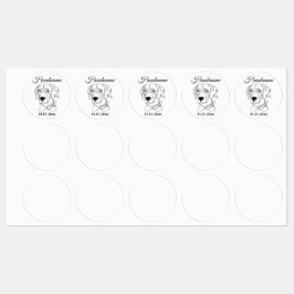 Etiquetas Weimaraner Minimalist Line Art personalized brand