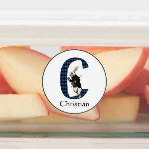 Etiquetas Wonderland White Rabbit - Letra C Rótulos