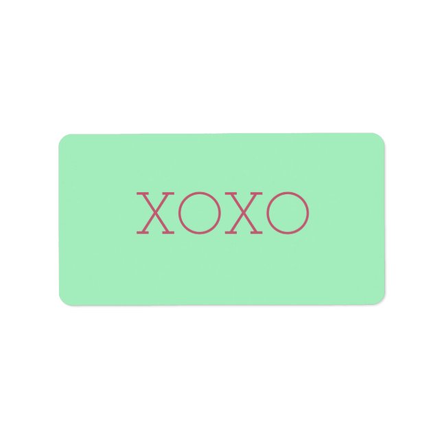 Etiquetas XOXO (Frente)