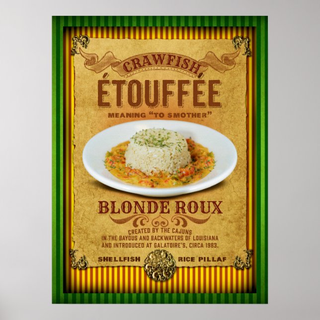 Etouffee New Orleans Cajun Poster (Frente)