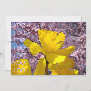 Eu ACEITO! Cartões de Salve a Data Flores de Narci