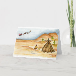 Eu acredito a aguarela Cherokee do cartão de Natal