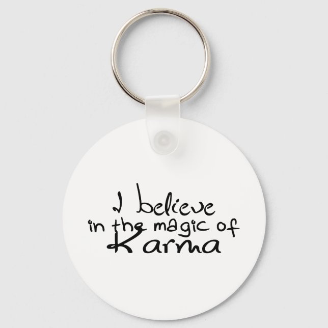 Eu acredito em Karma Chaveiro (Frente)