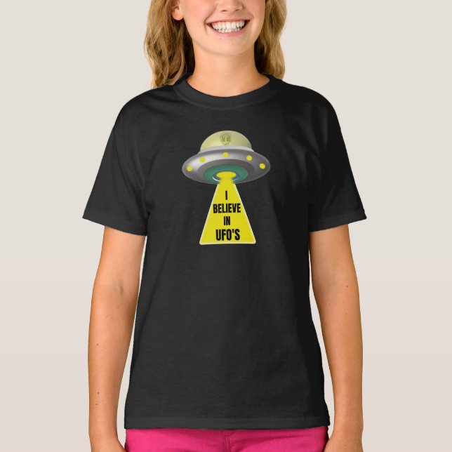 Eu Acredito Na Camisa T Do Espachante Da Alienígen (Frente)