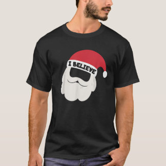 Eu Acredito no Papai Noel Família de Natal Camisa 