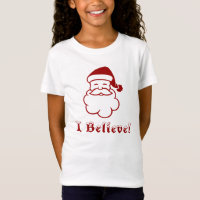 Eu acredito no t-shirt do papai noel