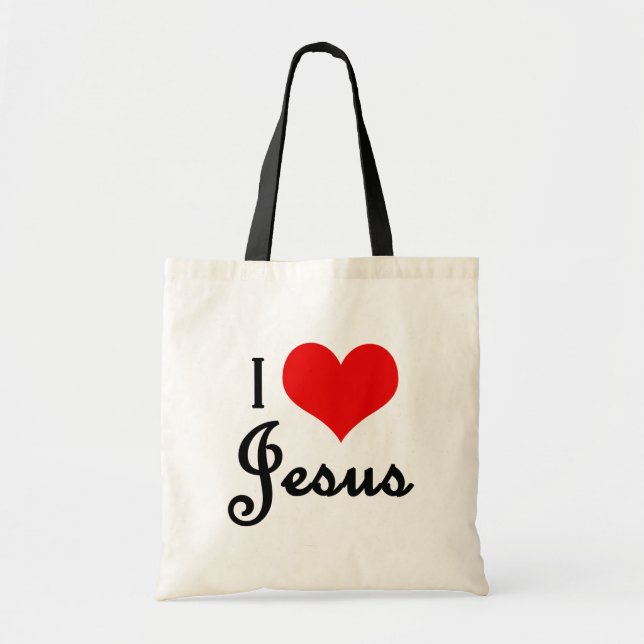 Eu adoro a bolsa de tote de jesus (Frente)