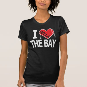 Eu Adoro A Camisa Da Baía (Preta/Vermelha/Branca)