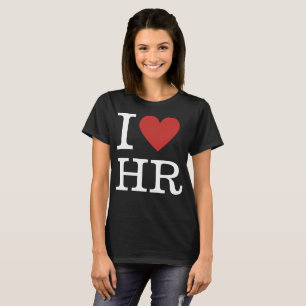 Eu ❤️ adoro a camiseta feminina do HR - para Funci