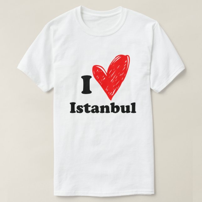 Eu adoro a camiseta Istambul (Frente do Design)