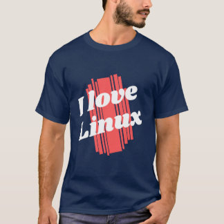 Eu adoro a camiseta Linux