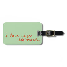 Eu adoro a etiqueta de bagagem CISV