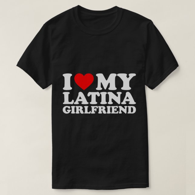 Eu adoro a minha camisa de Namorada Latina (Frente do Design)