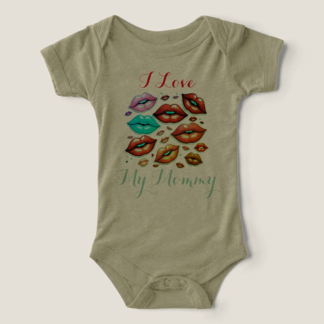 Eu adoro a minha Mamãe Toddler T-Shirt (Design frontal)