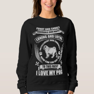 EU ADORO A MINHA T-Shirt Clássica PUG 281