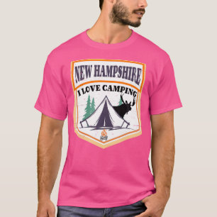 Eu Adoro Acampamento Em New Hampshire Com Camisa D