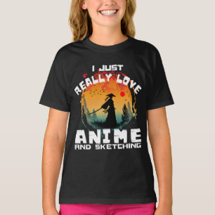 eu adoro animação e esboço T-Shirt