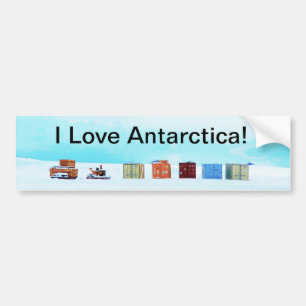 Eu Adoro Antártica! Adesivo de para-choque