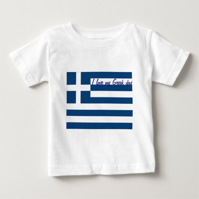 Eu adoro as minhas camisetas de bebê pai grego (Frente)