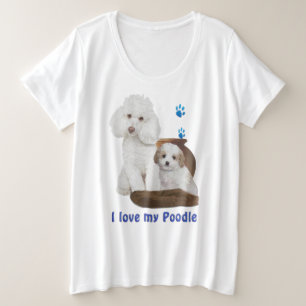 Eu adoro as minhas t-shirts de mulheres do poodle