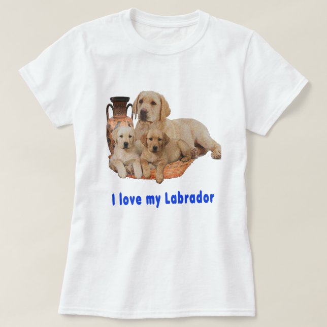 Eu adoro as minhas t-shirts do Labrador (Frente do Design)