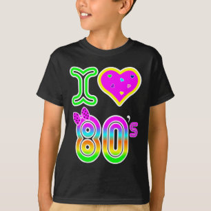 Eu adoro camisa anos 80 - Retro Neon Costume Hallo