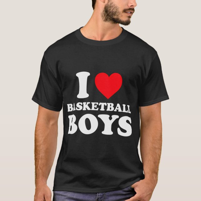 Eu Adoro Camisa De Basquete I Heart Basball Bo (Frente)