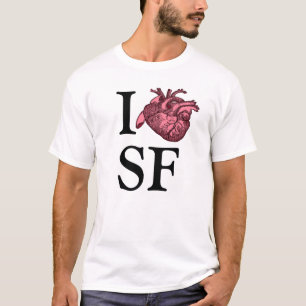 Eu adoro camisa do SF com coração anatomicamente