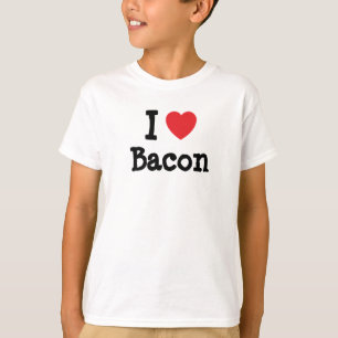Eu adoro Camiseta Bacon Heart