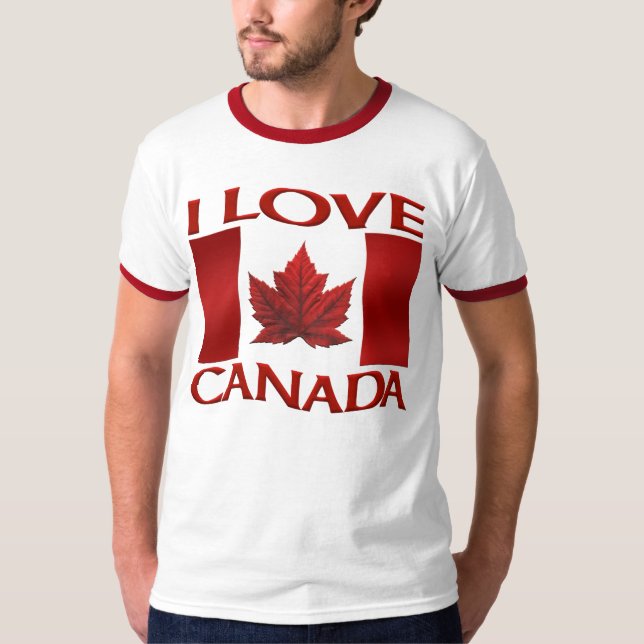 Eu adoro camiseta canadense presente suvenir Canad (Frente)