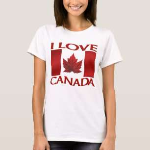 Eu adoro camiseta canadense torneiras de Souvenir 