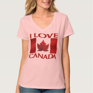 Eu adoro camiseta canadense torneiras de Souvenir 