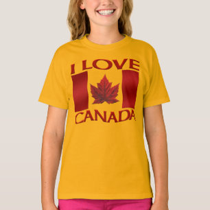 Eu adoro camiseta canadiana moça orgânica