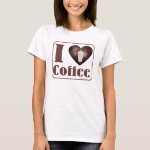 Eu adoro camiseta de café