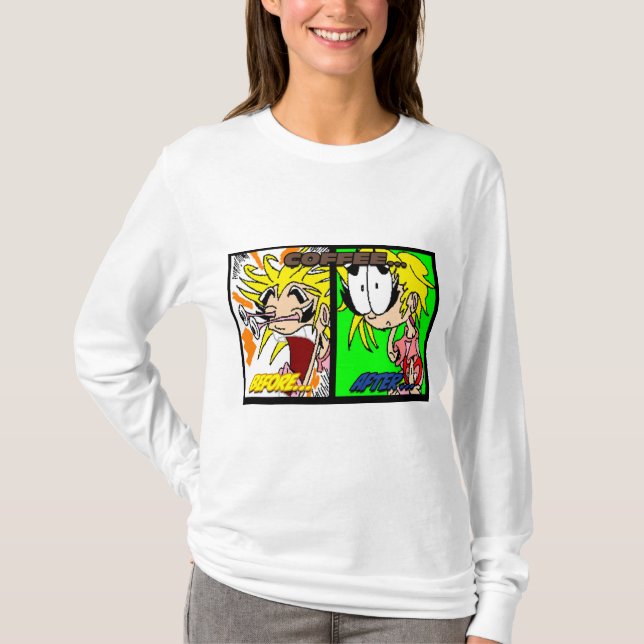 Eu adoro camiseta de café de longa distância (Frente)