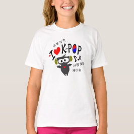 Eu adoro camiseta de camiseta com cobertura de Kid